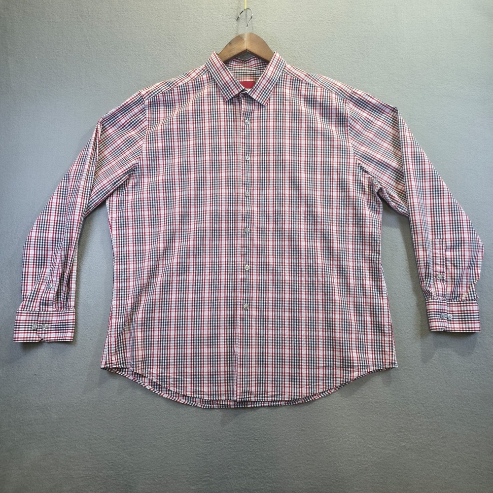 Alfani Men Slim Fit Stretch Long Sleeve Button Up Dress Shirt Size 17-17.5/34-35